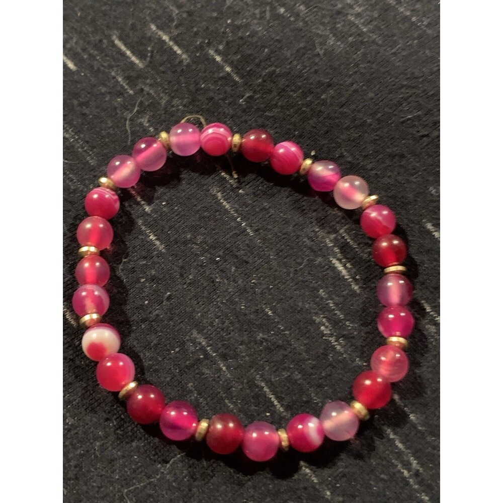 Natural Pink Agate Bracelet
